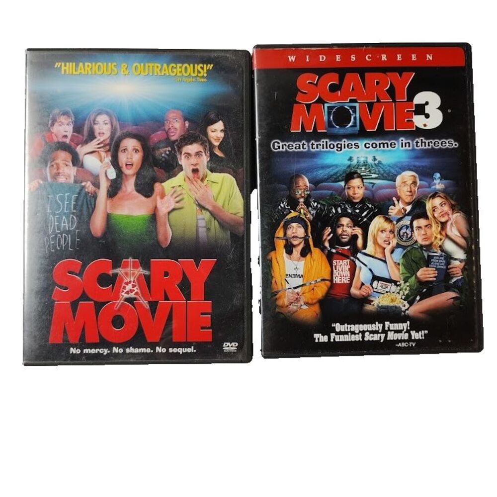 Scary Movie 2000 and Scary Movie 3 2003 DVD Movies Horror Comedy R & PG 13